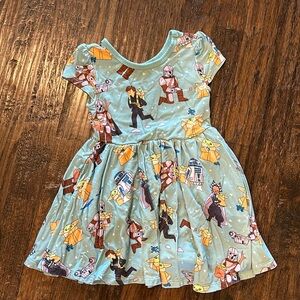Little Sleepies Star Wars Grogu and Friends Play in 2T Skater Dress